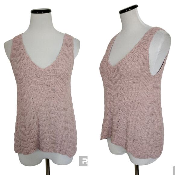 Madewell Crochet Sweater Tank Light Pink - XS - Picture 1 of 10